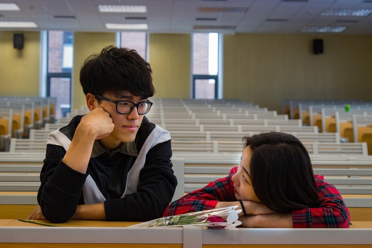 love, rose, in love, a pair, asia, rose flower, school, teenager, young, people